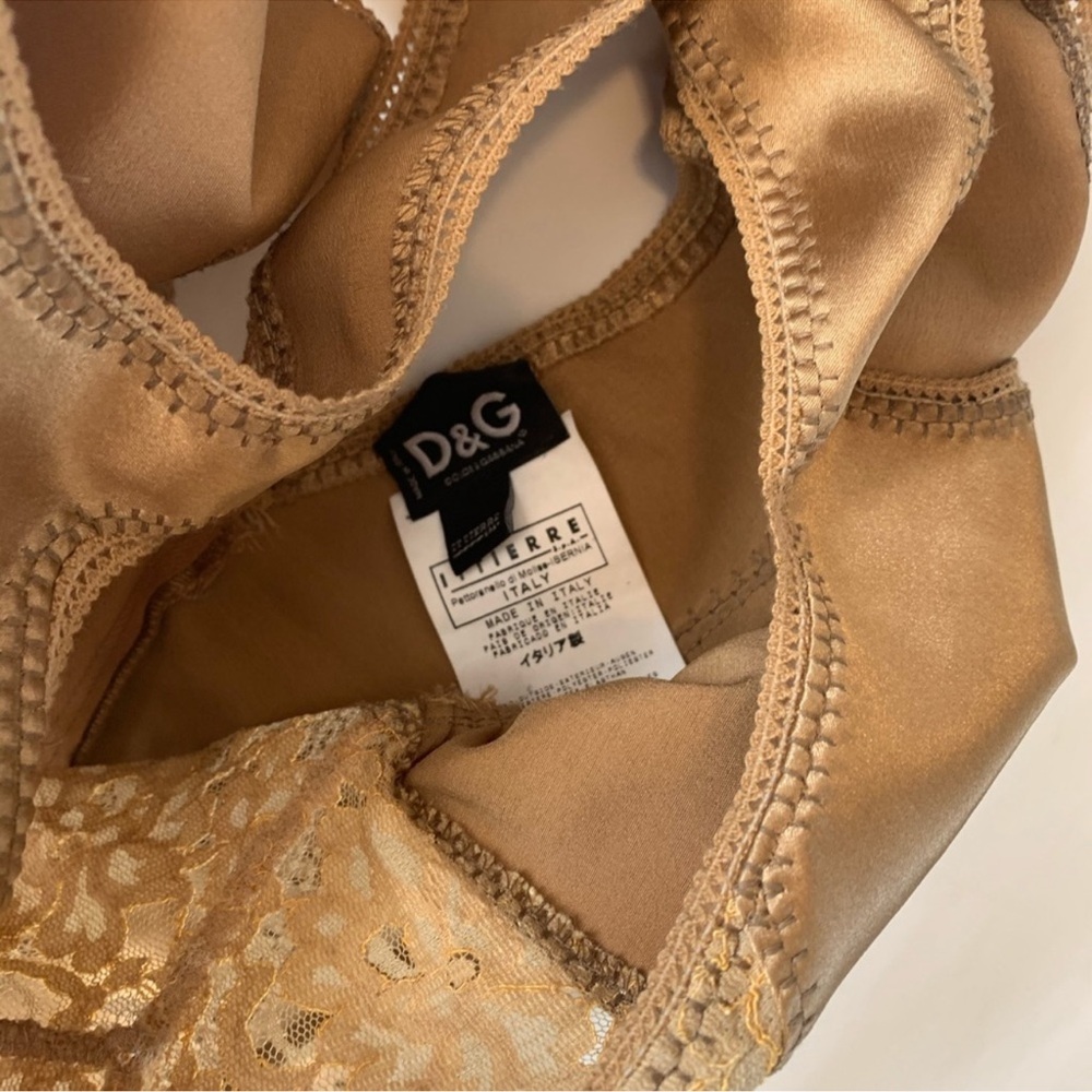 Dolce and Gabbana corset top Gold Satin Sheer - Picture 5 of 6